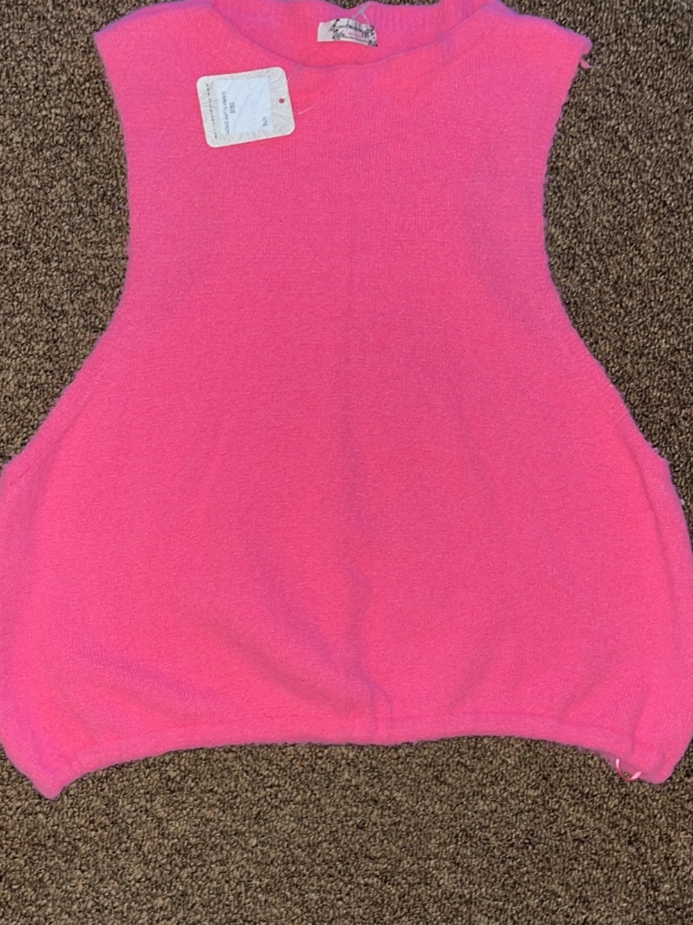 Intimately Free People Bright Hot Pink Sleeveless Knit Top
